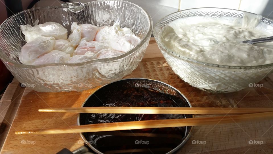 Bowl, Wood, Food, No Person, Flour
