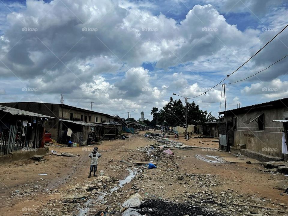 View of Abidjan, Africa.