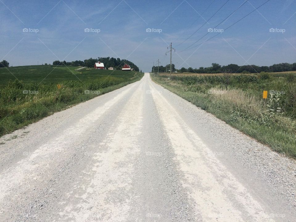 Rural Iowa gravel road