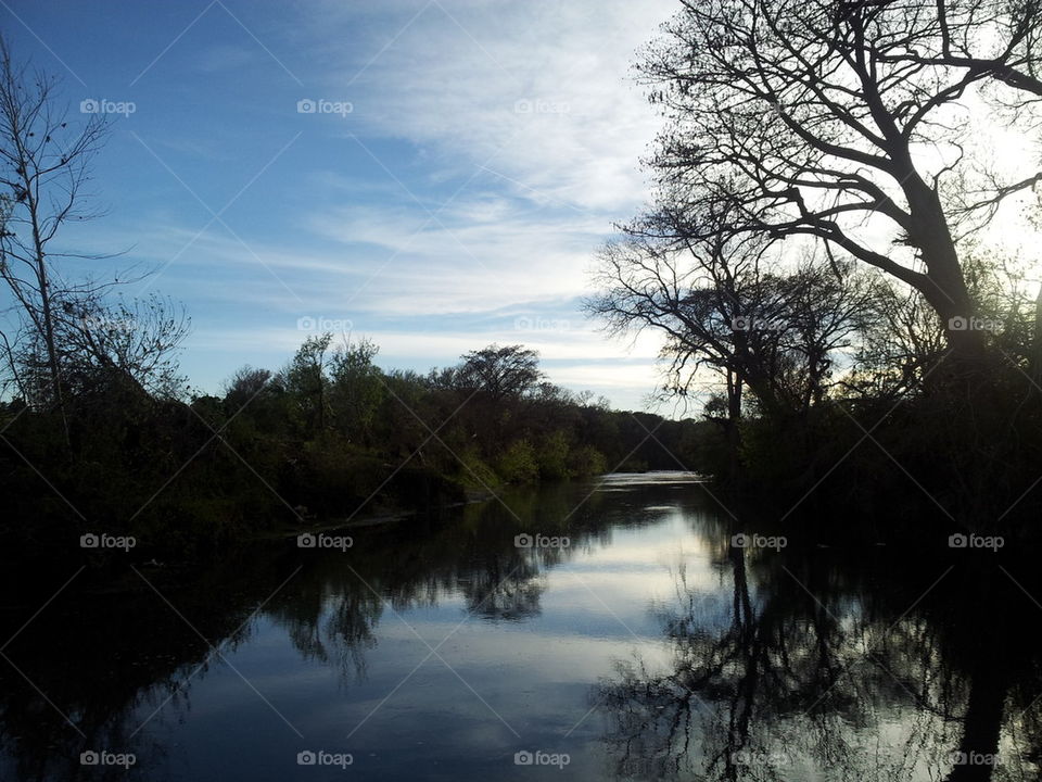 san marcos river, southwest view