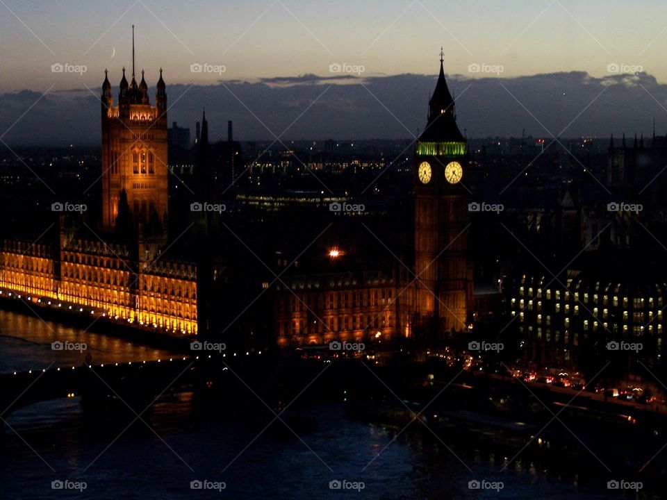 Big Ben Along the Thames