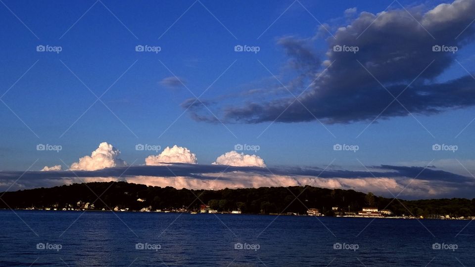 Dramatic cloud over the sea