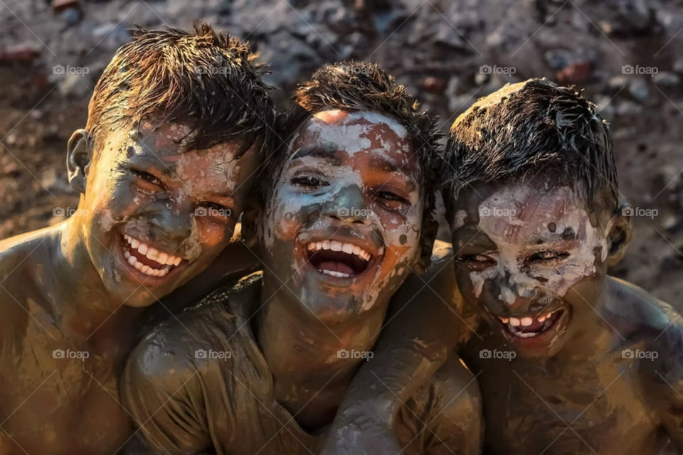 Three Best Friends Smiling Together