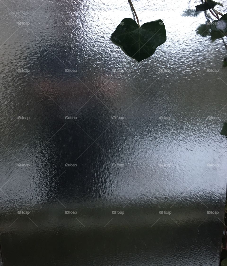 Ice mirror in garden