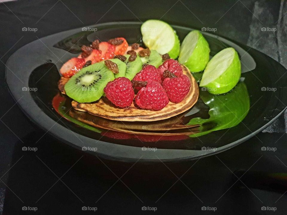 Fruits#pancake#vitamins