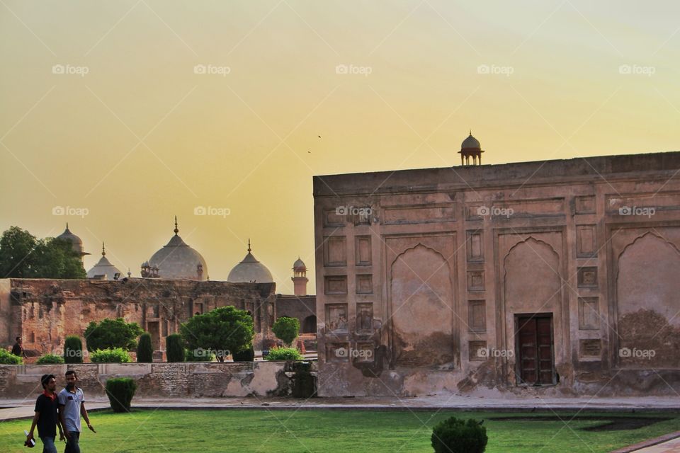 Shahi Qila. View of Badshah Masjid from Shahi Qila, Lahore