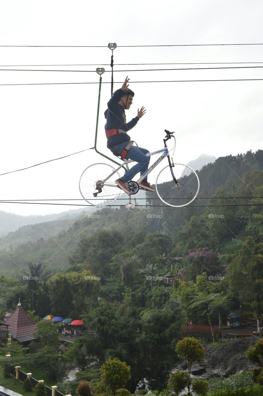 Baturaden hanging bicycle