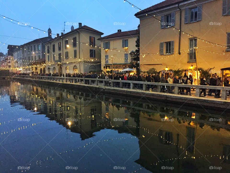 Navigli on Sunset