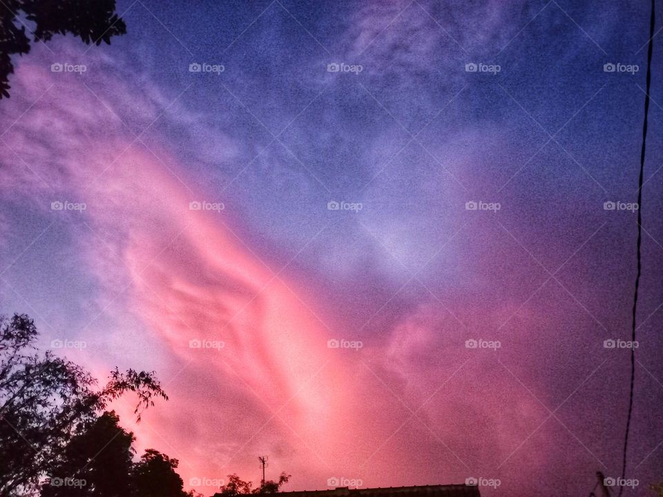 The color of the sky after sunset