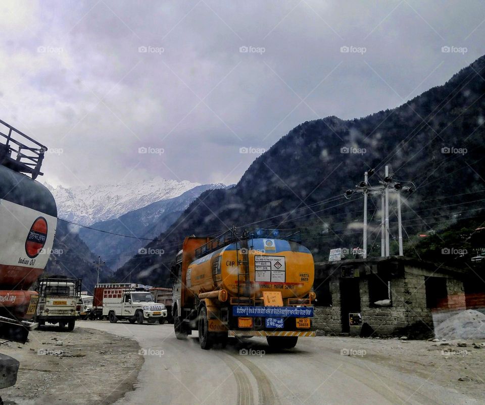 Mountain road traffic