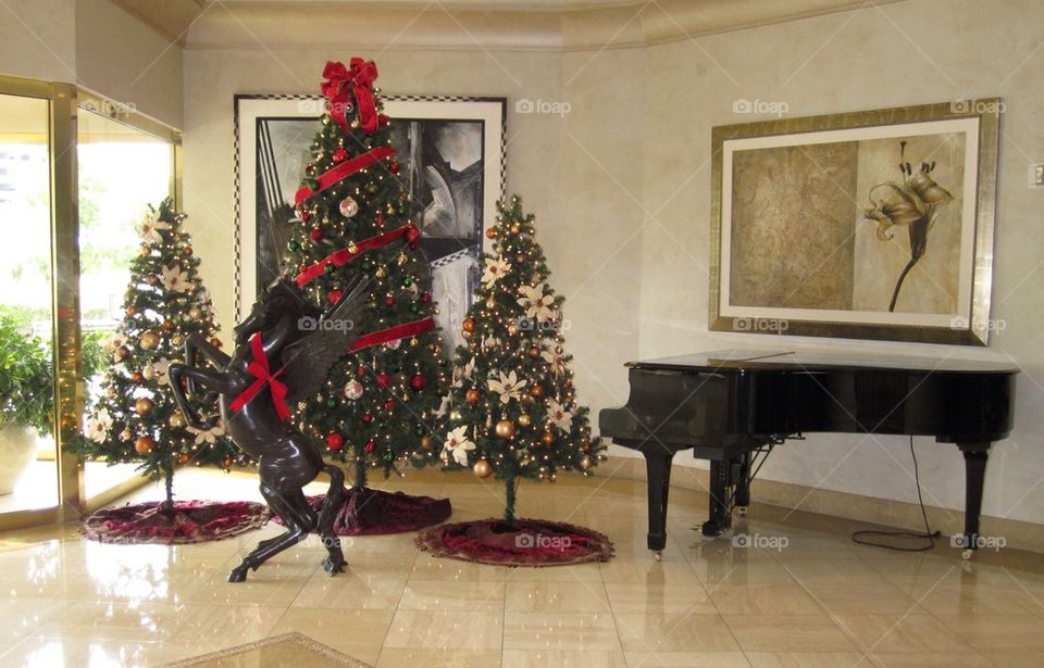 trees christmas lights piano by jeanello