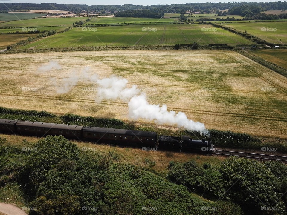 Steam train in action in Sheringham 