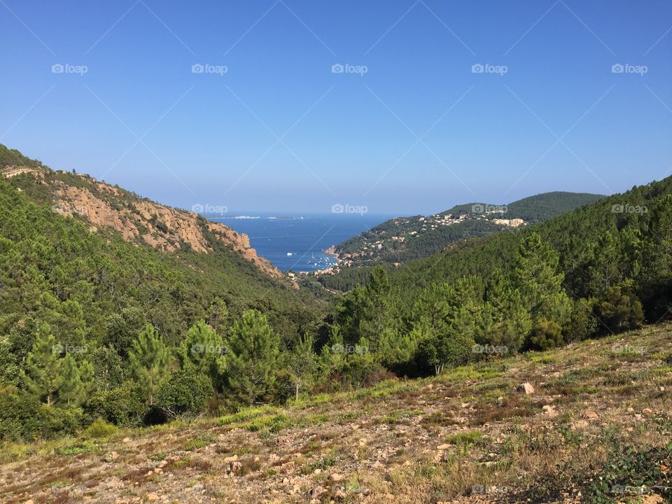 landscape from adret of esterel