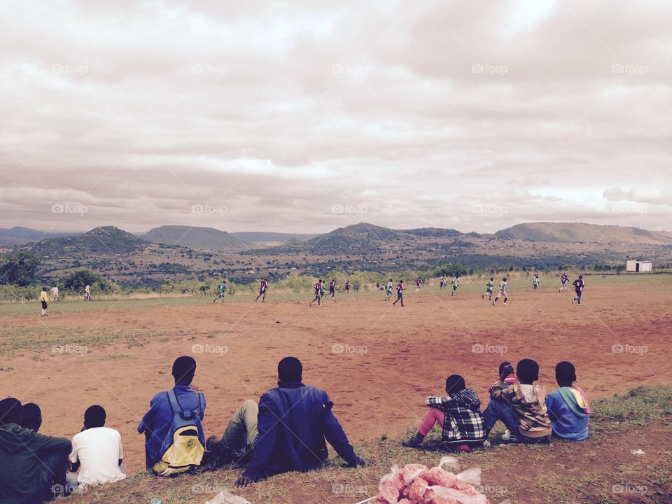 Watching soccer/football in Swaziland 
