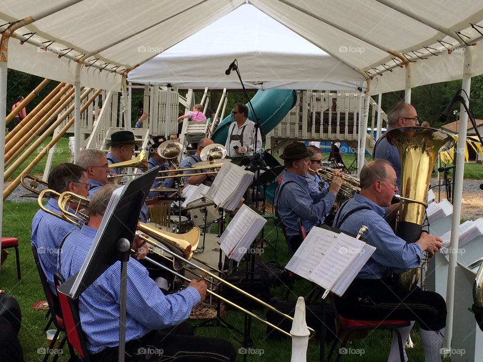 German Brass Band. May Pole Festival