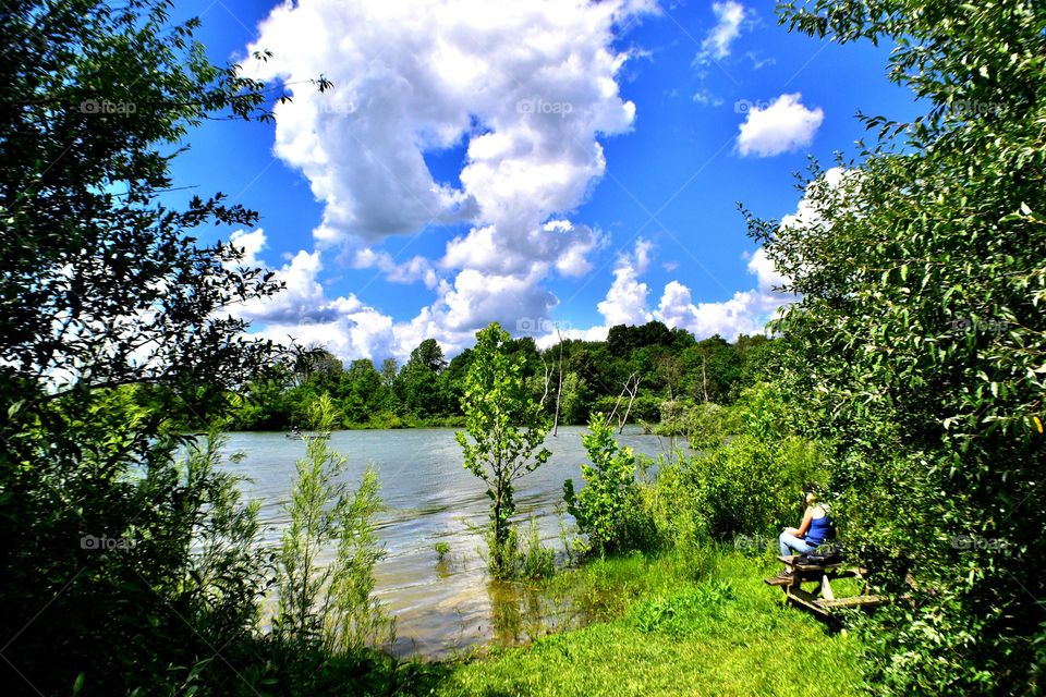 A beautiful lake view in Indiana 
