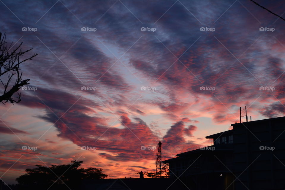 Sunset and silhouette  