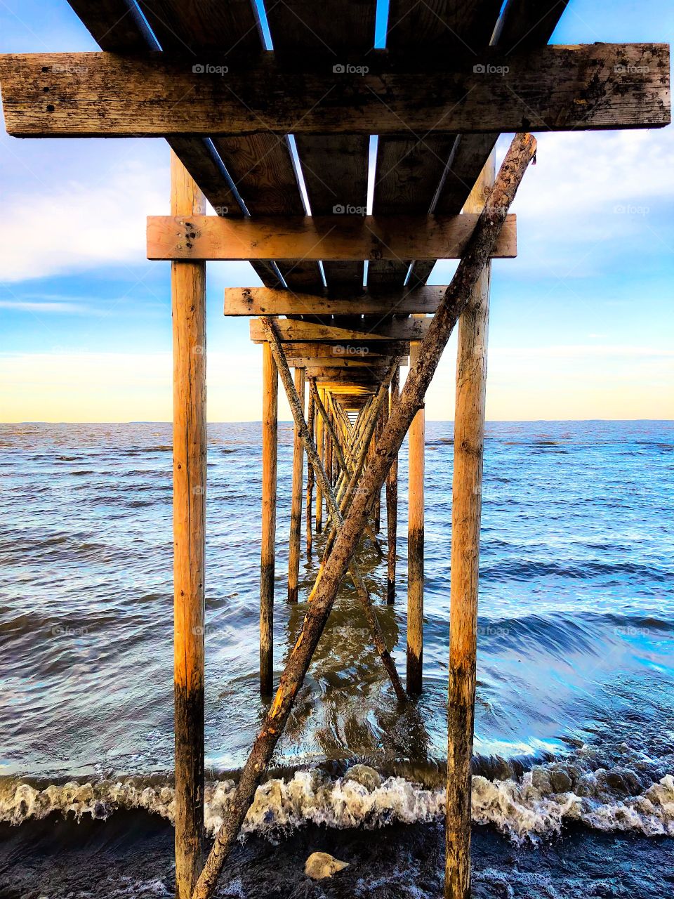 Underneath the pier