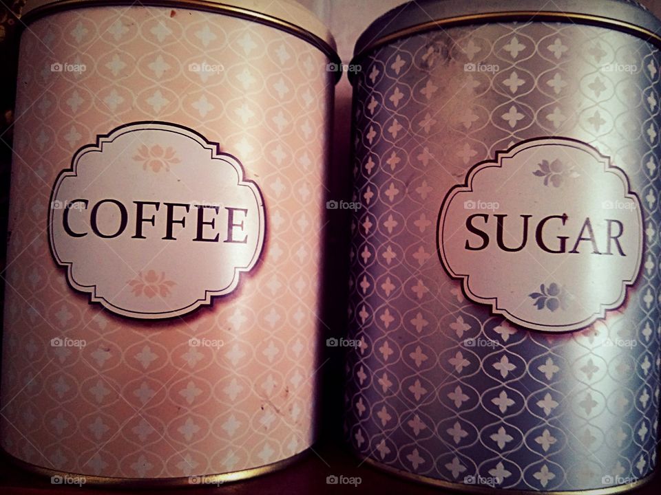 coffee and sugar tin