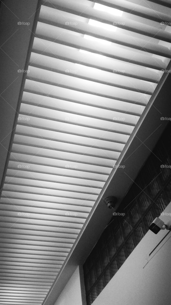 Ceiling. light covers on the ceiling.