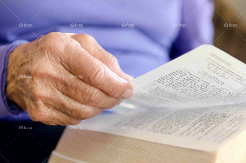 Granny reading her bible