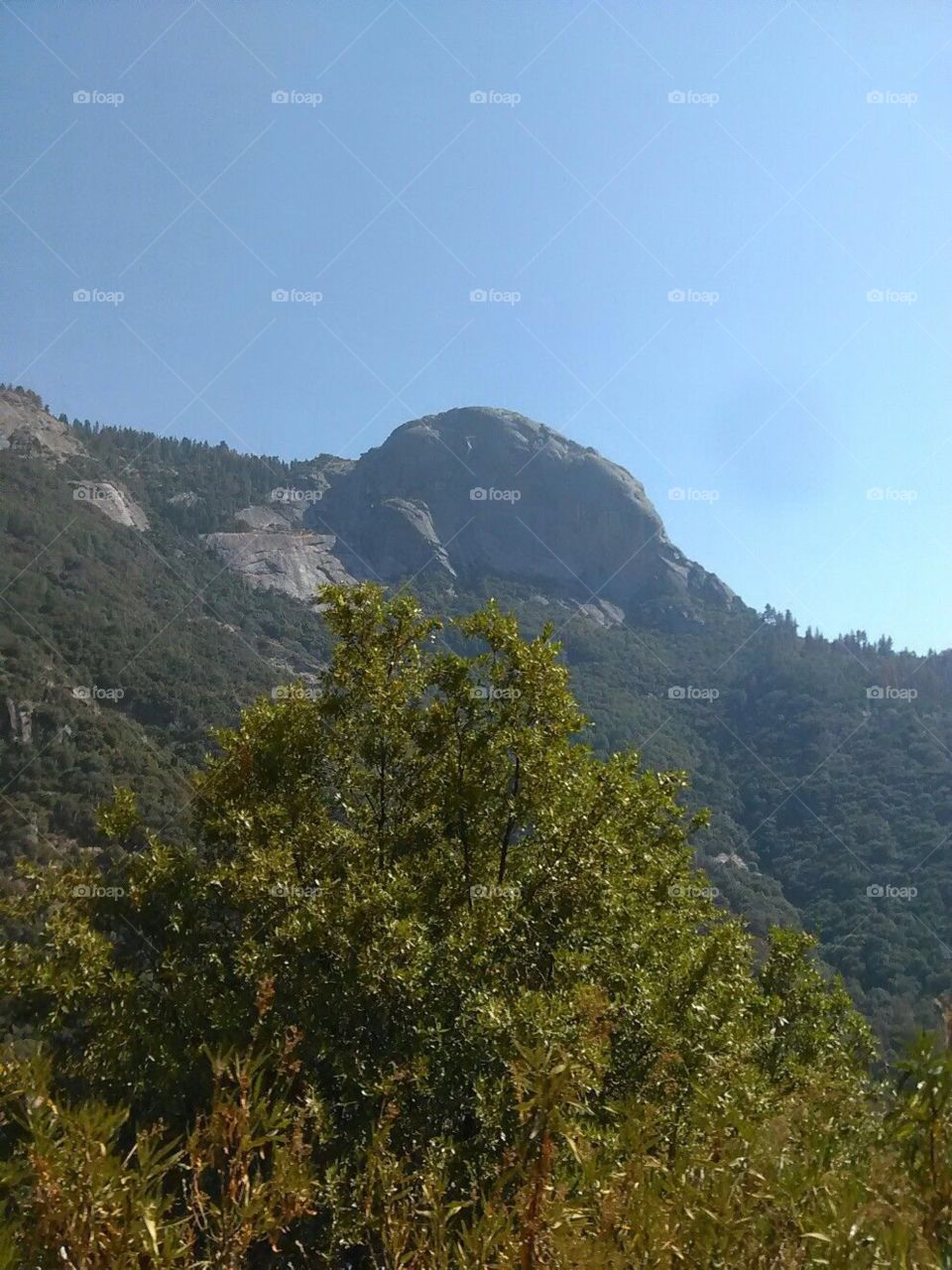 Una ermosa roca en la montaña
