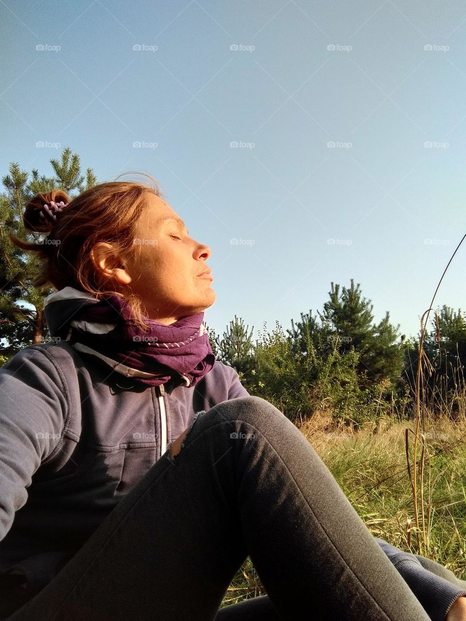 woman relaxing and meditation outdoor