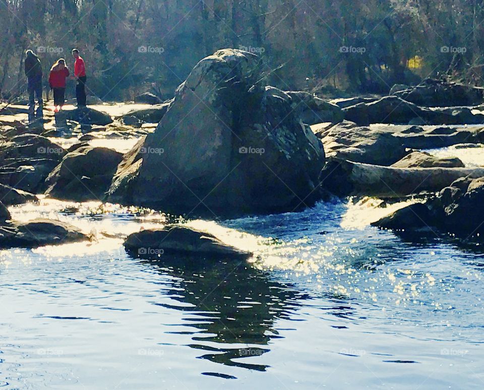 Large Rock in River