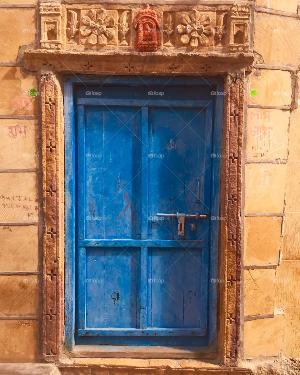 A door in a small Indian village in Jaisalmer, Rajasthan.