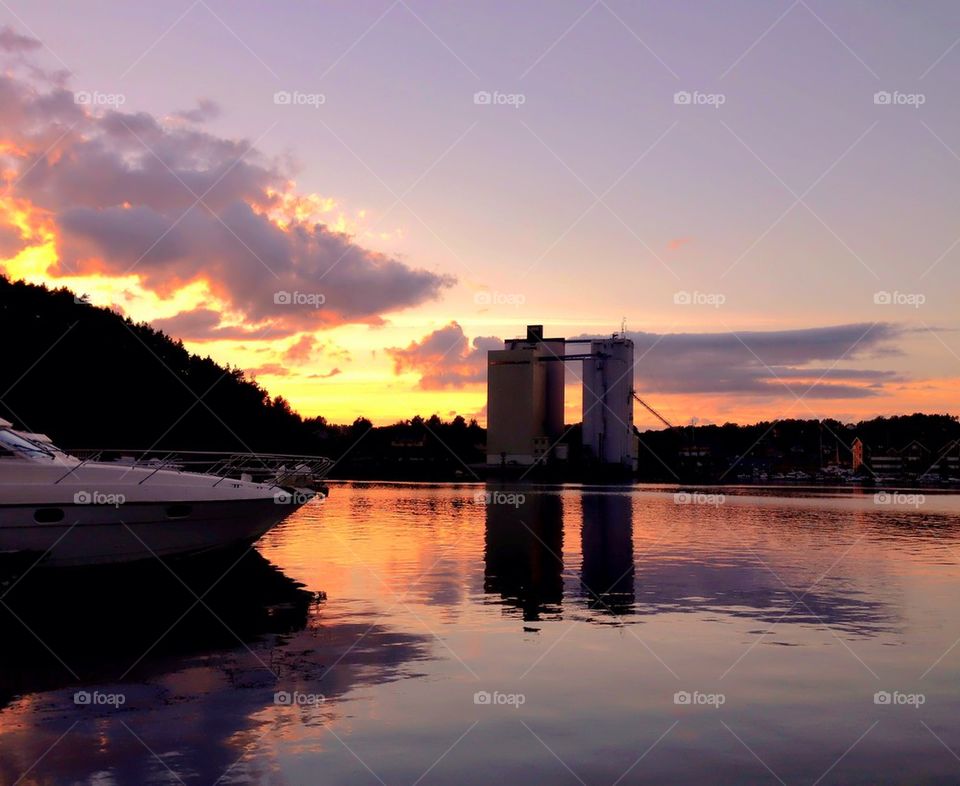 Sunset at the marina