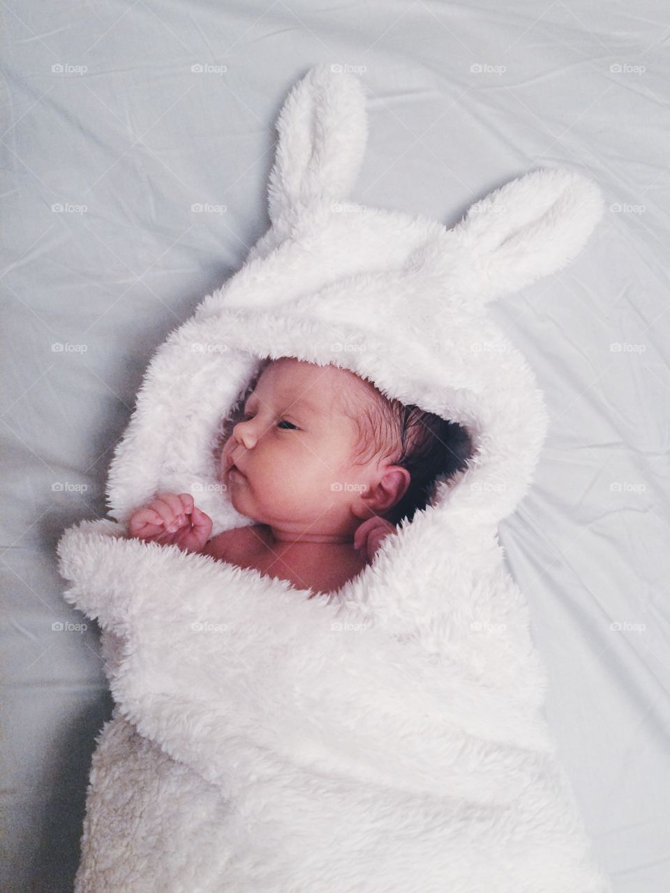 Beautiful Baby portrait . Baby after bathing 