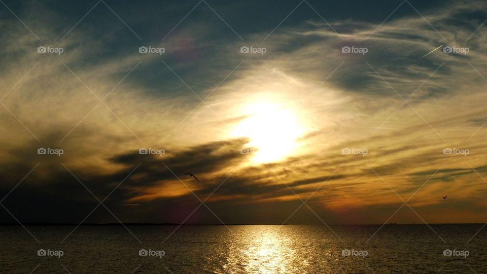 Amazing views polish sky and Baltic Sea