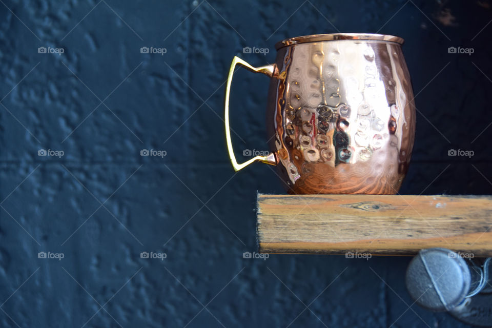 Minimalism. Copper mug