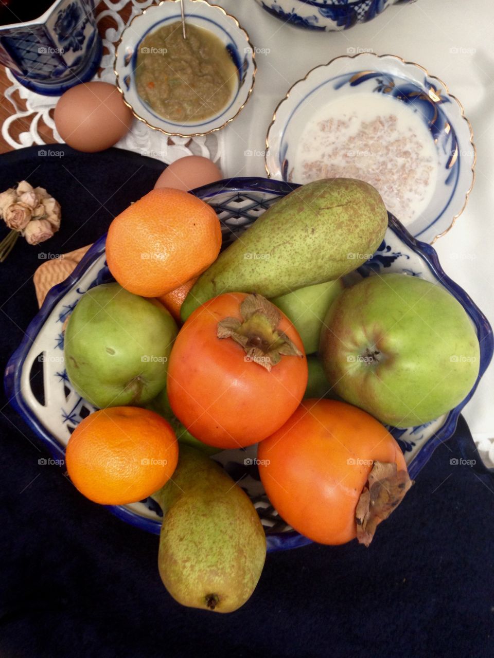 Different fruits and other meal from above 