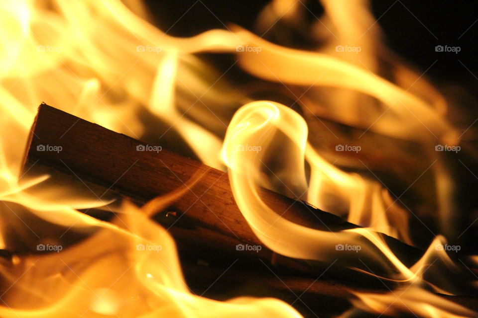 close up of flame