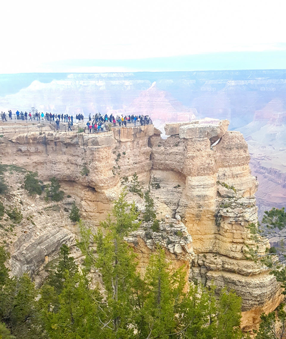 crowded day at Grand Canyon