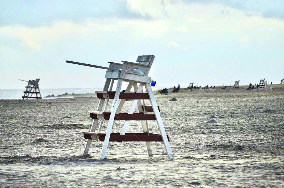 A tall chair at beach