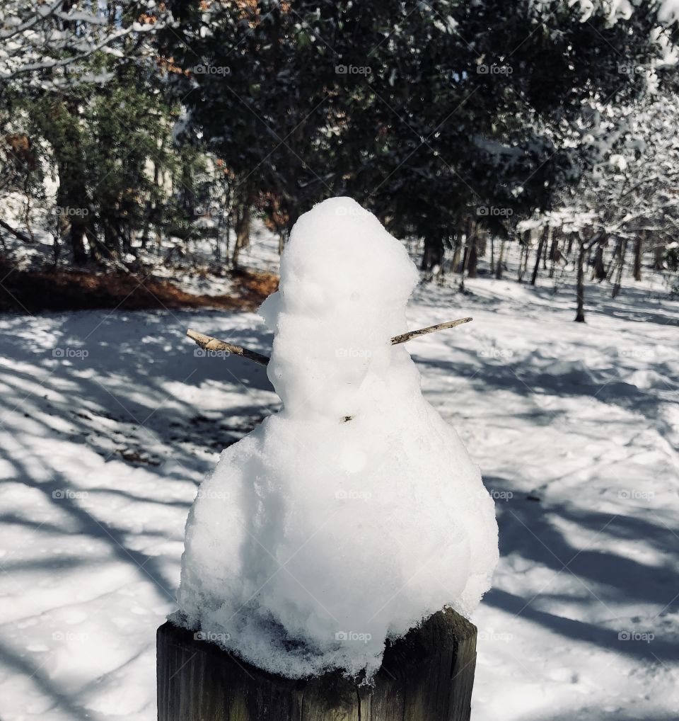 Man.made snowman 