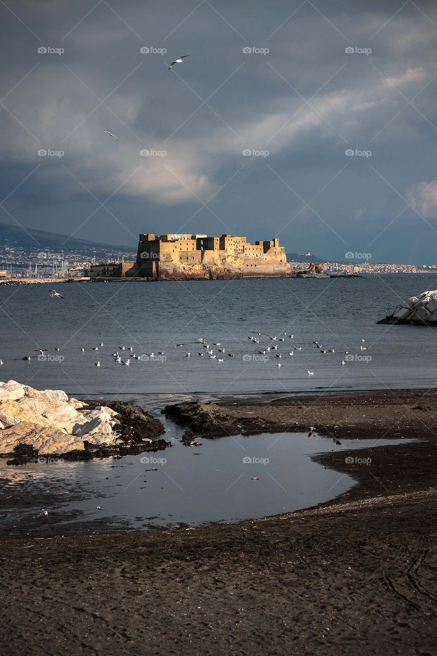 Castle and moody skies