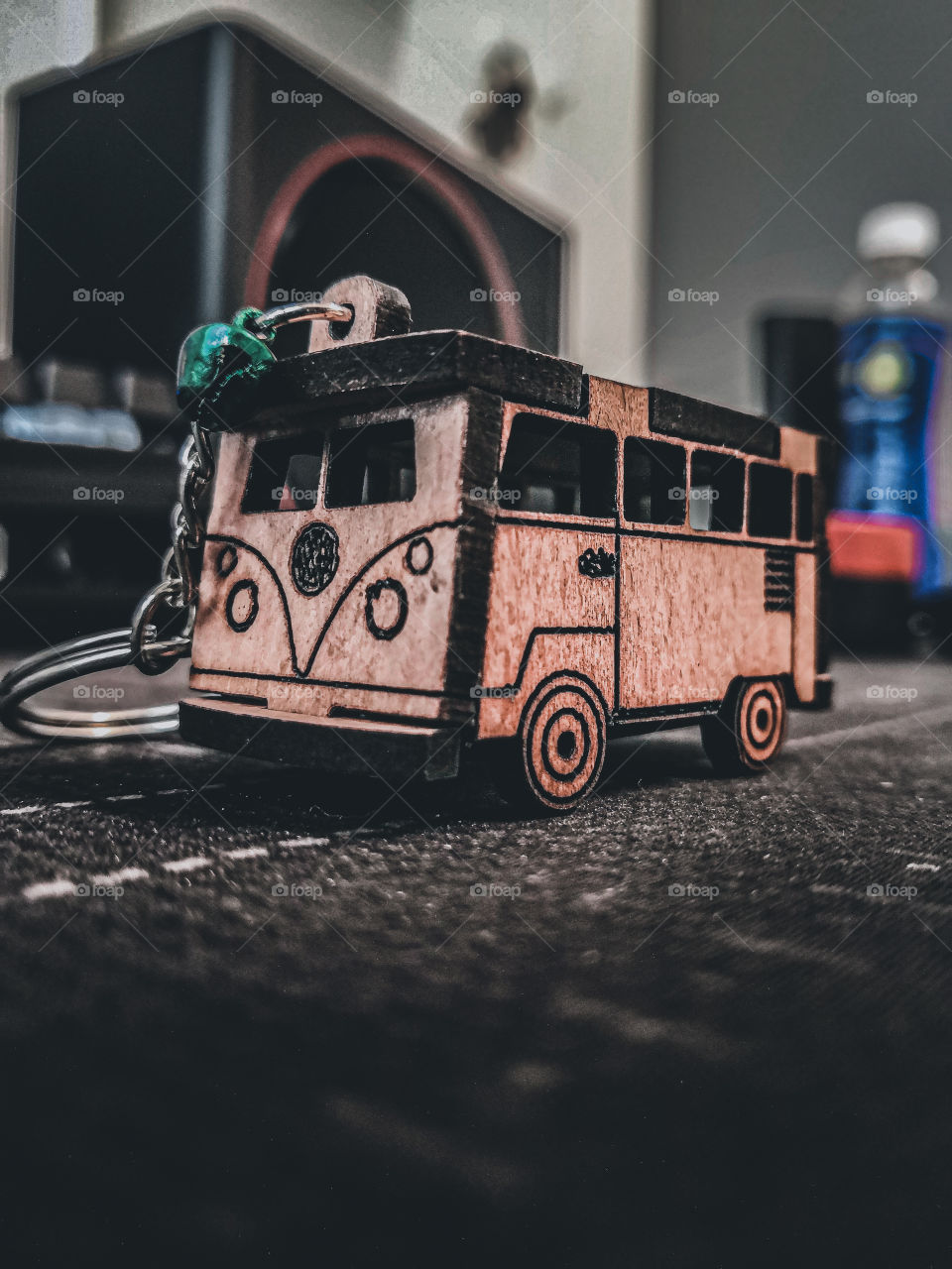 Brown mini bus