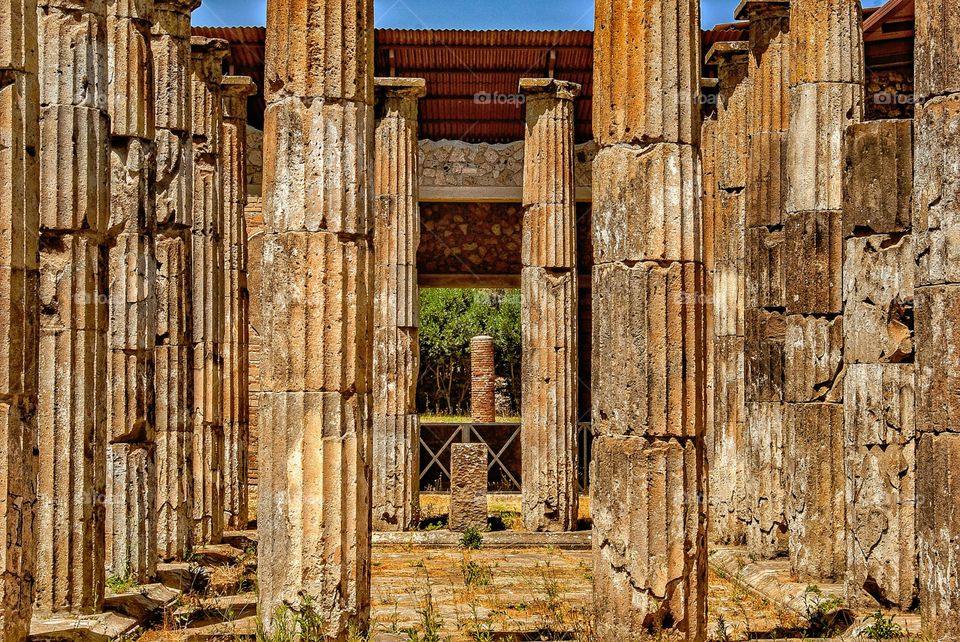 Through the Roman Columns, Pompeii