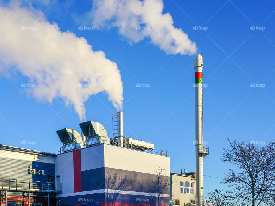 a new modern gas cogeneration heating plant with high thermal energy efficiency