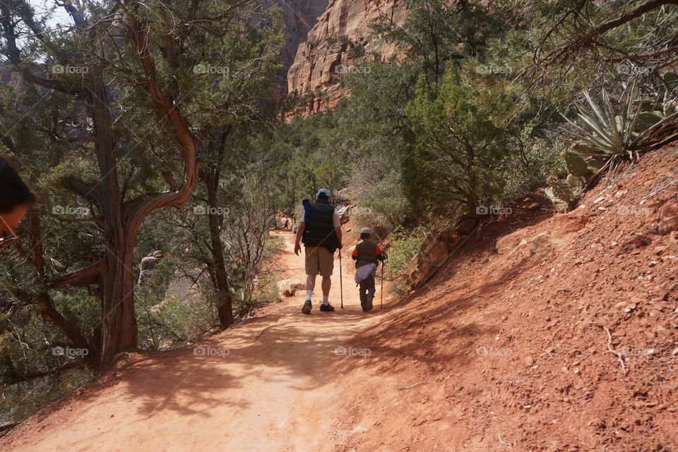 Not hiking with his grandpa in Zion National Park Utah