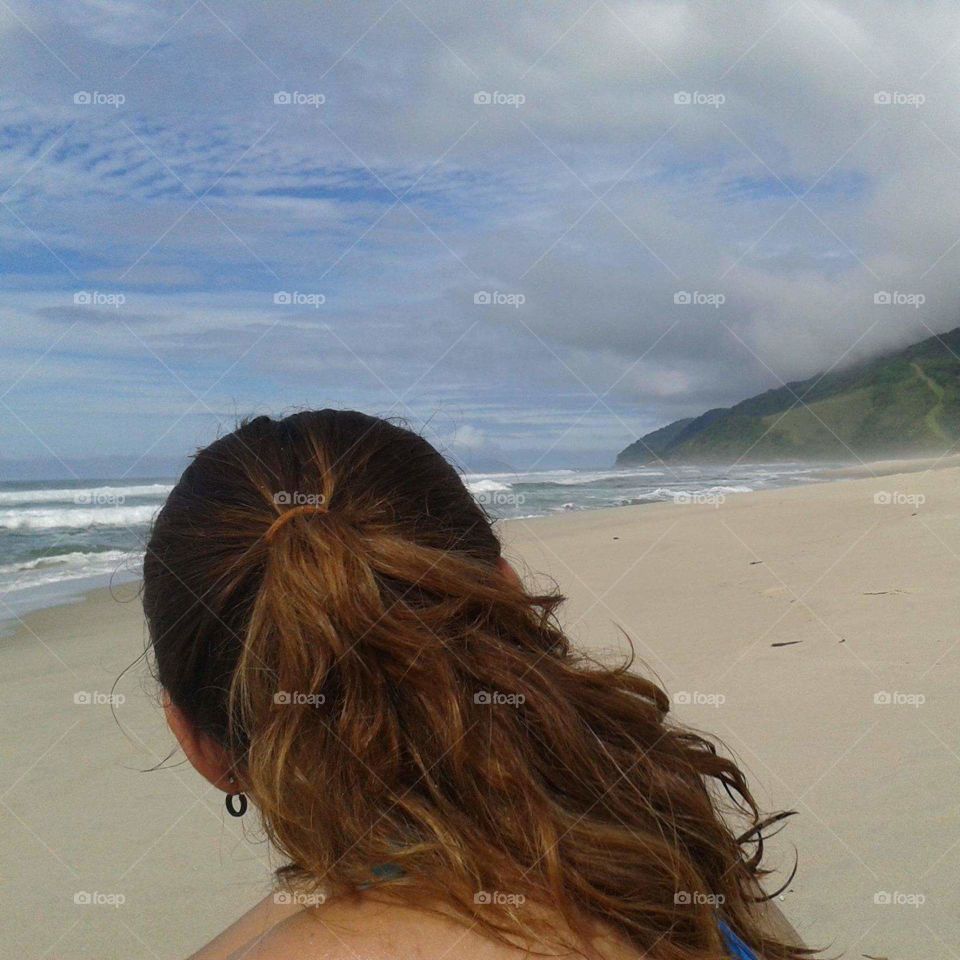Observando a praia