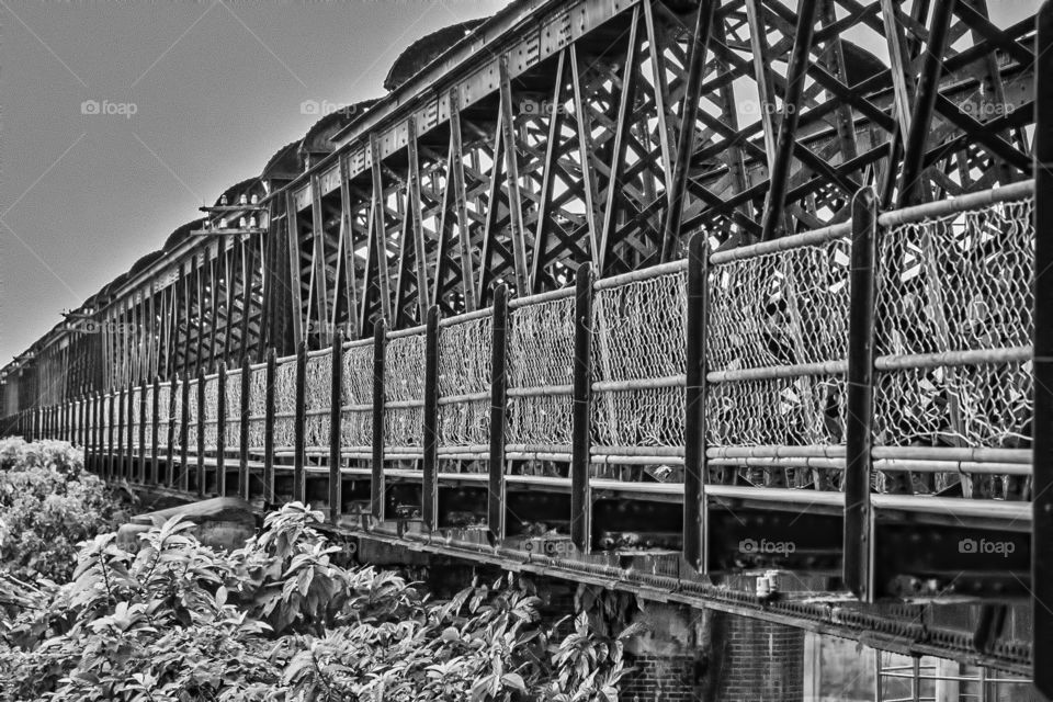 Retro fence with railway