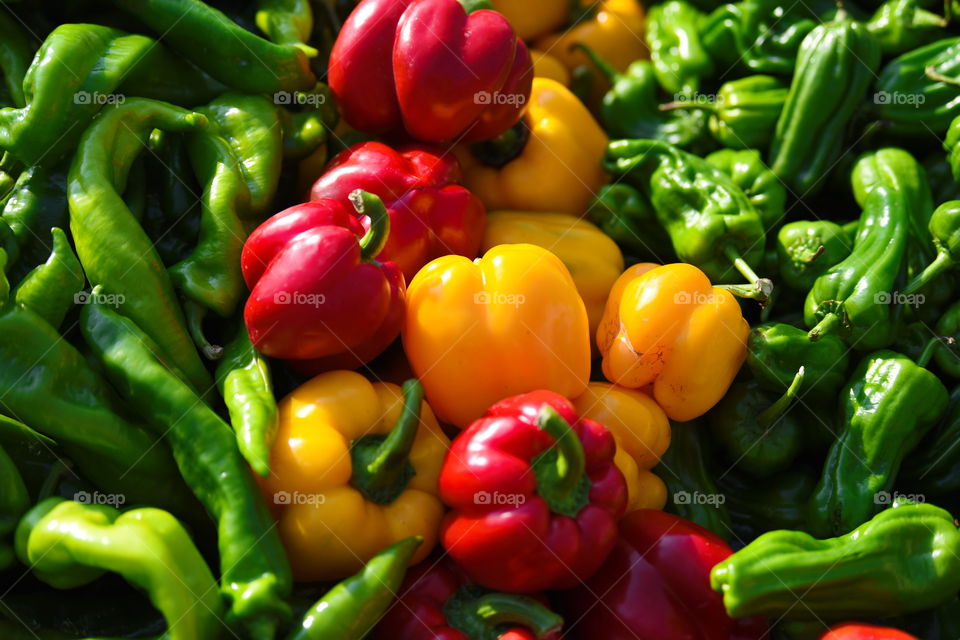 fresh vegetable, at the Market, colorful , green , red, yellow pepper, paprika, chili