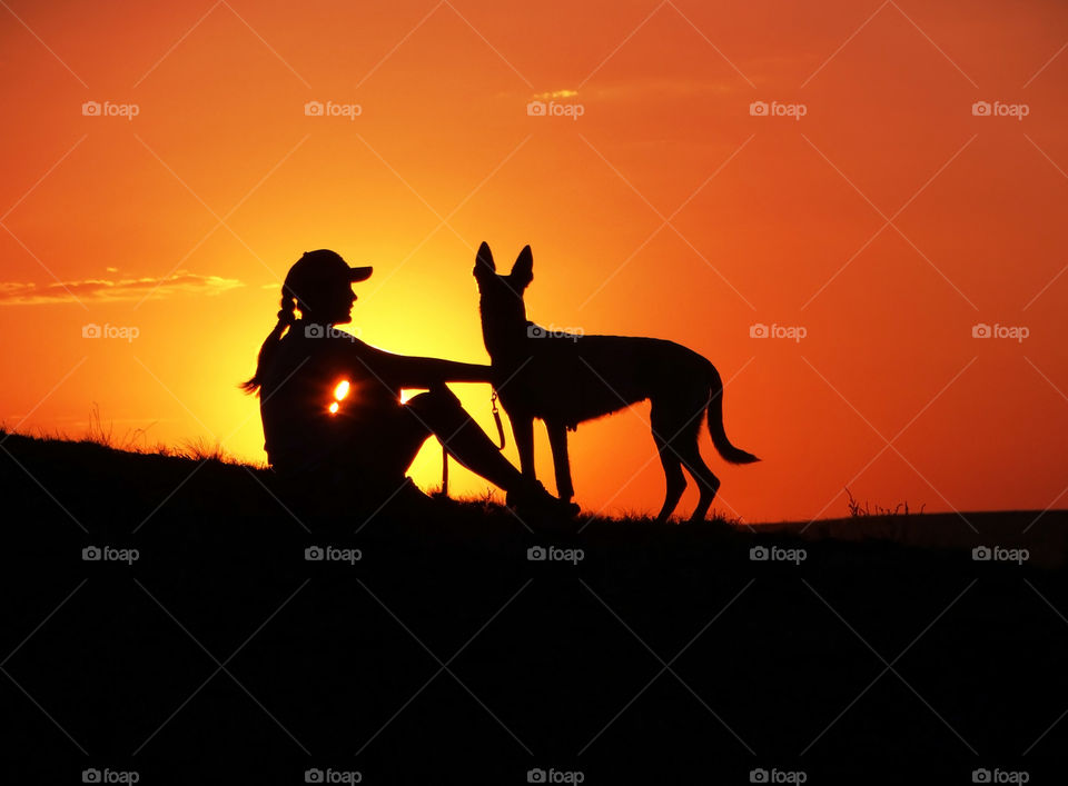 Girl & dog