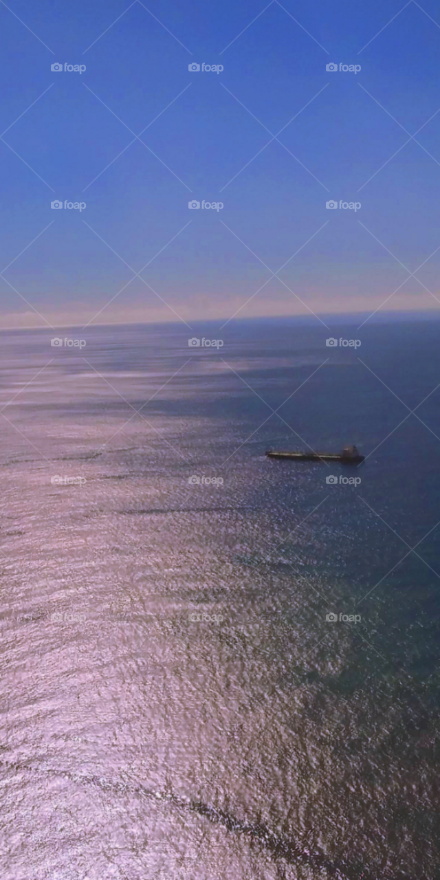 Horizon over the Pacific Ocean in Honolulu Hawaii