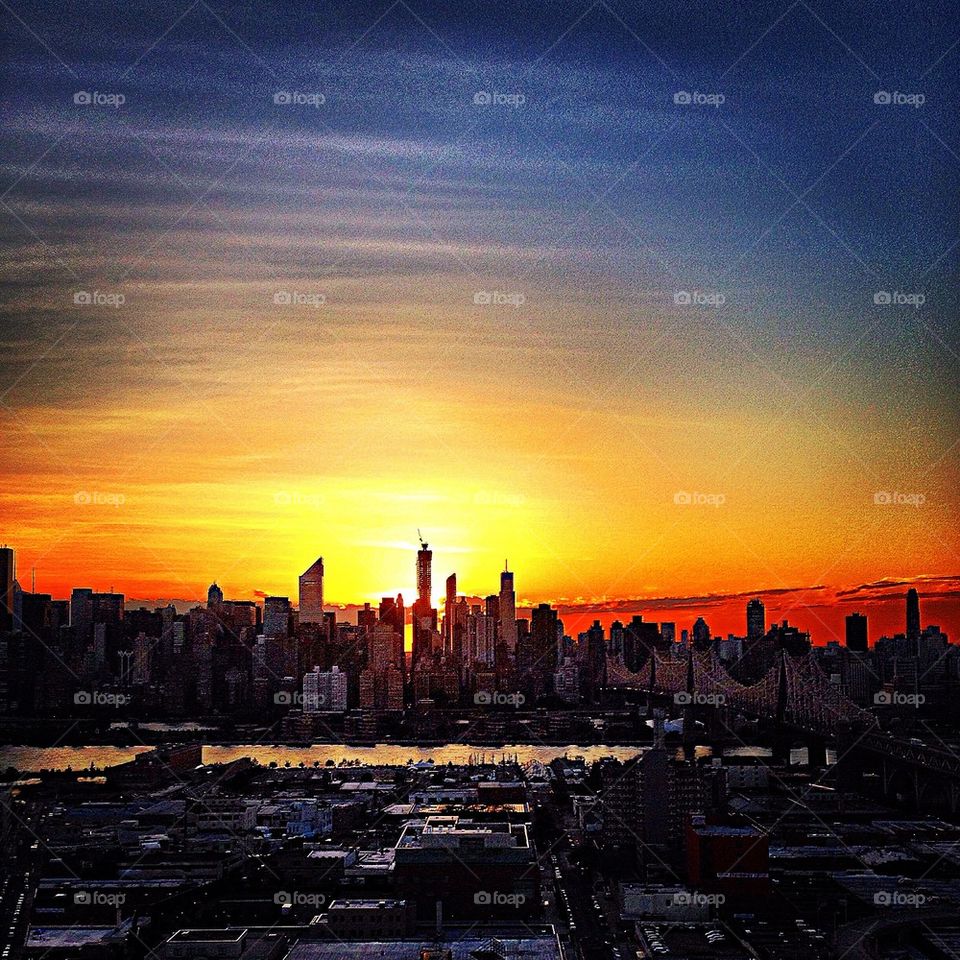Sunset over Manhattan 