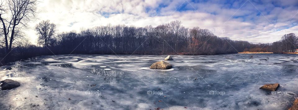 Frozen Wooster Pond...